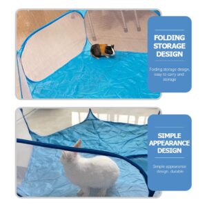 LUOZZY Animal Baby Playpen Foldable Safe Fence Anti-Slip Bases Baby Playard Breathable Pet Playpen Indoor Outdoor Yard Fence for Kitten Puppy Bunny Hamster Ferret, 47Inch