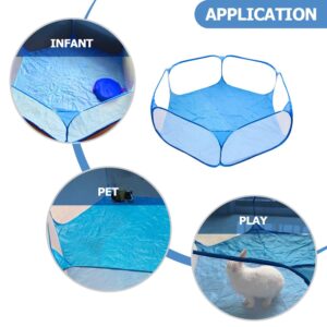 LUOZZY Animal Baby Playpen Foldable Safe Fence Anti-Slip Bases Baby Playard Breathable Pet Playpen Indoor Outdoor Yard Fence for Kitten Puppy Bunny Hamster Ferret, 47Inch