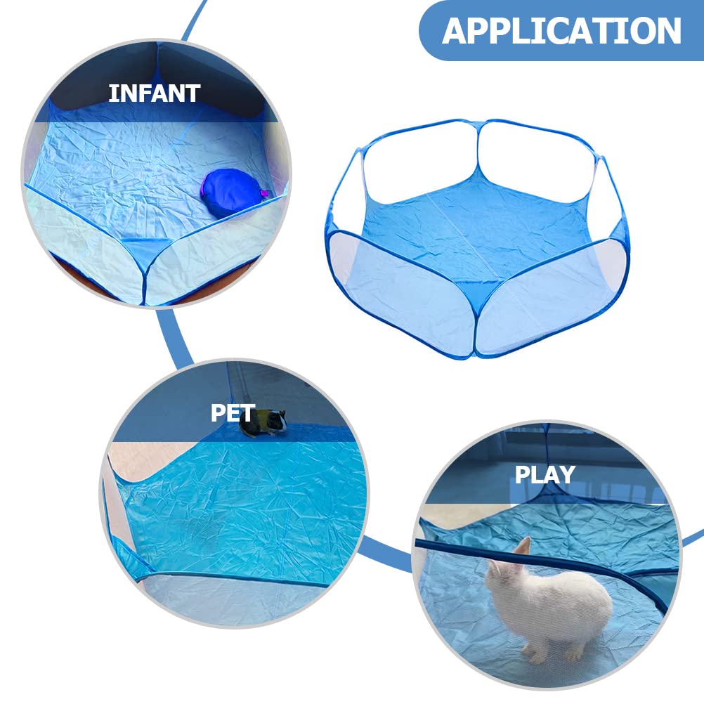 LUOZZY Animal Baby Playpen Foldable Safe Fence Anti-Slip Bases Baby Playard Breathable Pet Playpen Indoor Outdoor Yard Fence for Kitten Puppy Bunny Hamster Ferret, 47Inch