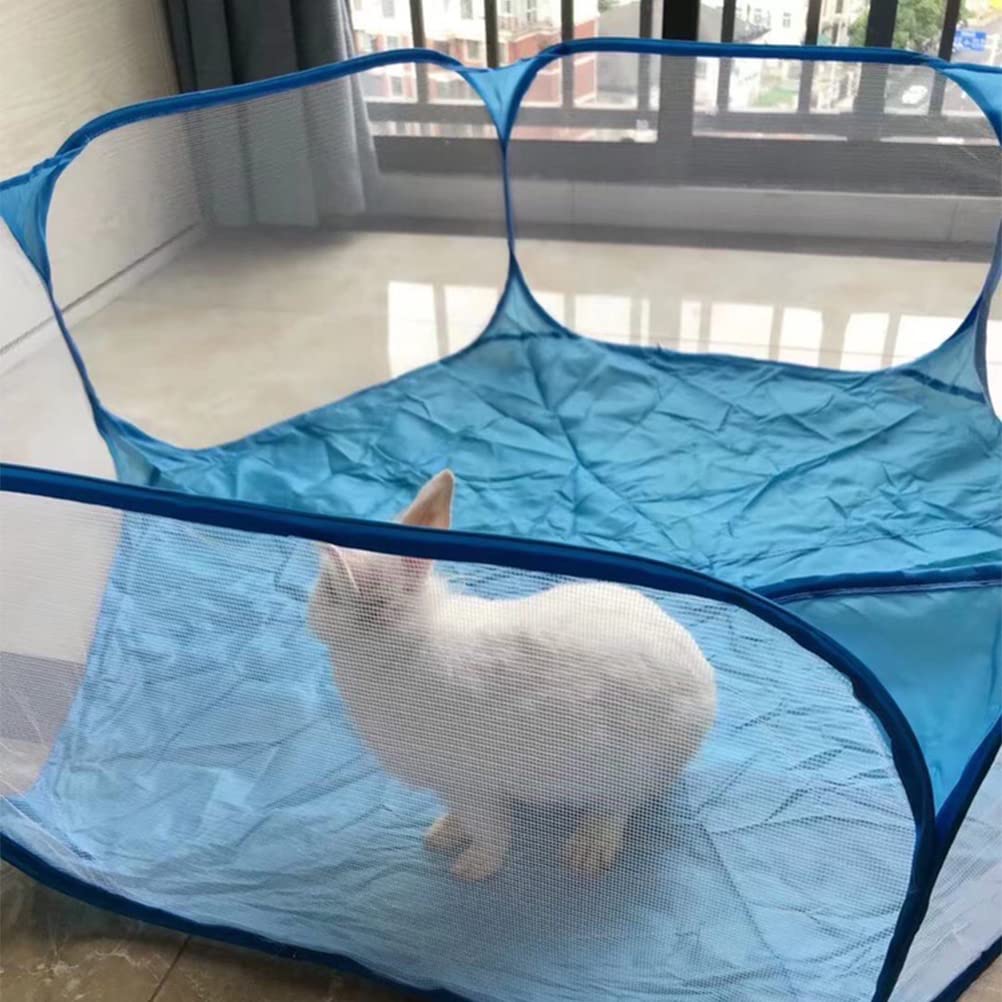 LUOZZY Animal Baby Playpen Foldable Safe Fence Anti-Slip Bases Baby Playard Breathable Pet Playpen Indoor Outdoor Yard Fence for Kitten Puppy Bunny Hamster Ferret, 47Inch