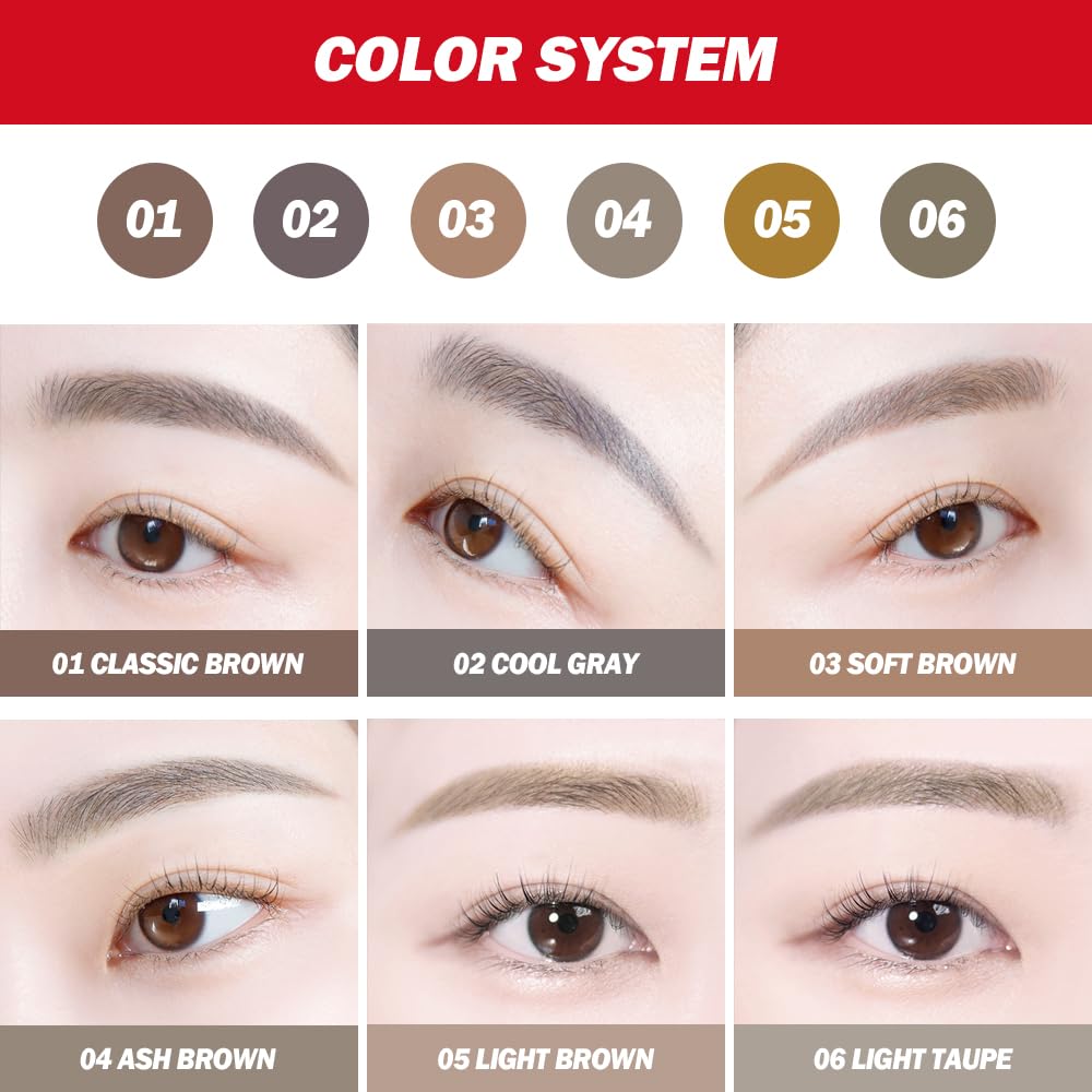 Espoir The Brow Balance Pencil #4 Ash Brown | Eye Brow Pencil that's Natural and Easy to Draw without Clumping | A Detailed and Rich Eyebrow Texture | Korean Makeup