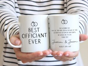 prints4u wedding officiant gift, officiant mug, best officiant ever coffee mug, officiant gift, best wedding officiant, thank you for marrying us