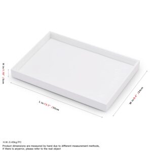 Oirlv Premium White Leather Stackable Jewelry Tray Flat Jewelry Organizer Tray for Jewelry Accessory Trade showcase