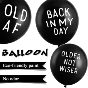 Easy Joy 18 Piece Funny Abusive Old Age Birthday Party Balloons - 12"/18 Pack above 10 Different Rude and Offensive Phrases - 12 Inch Latex Party Balloons with Sarcastic Phrases - NSFW Adult Language