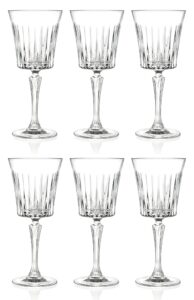 barski wine glass - goblet - red wine - white wine - water glass - stemmed glasses - set of 6 goblets - crystal like glass - 7 oz. beautifully designed made in europe