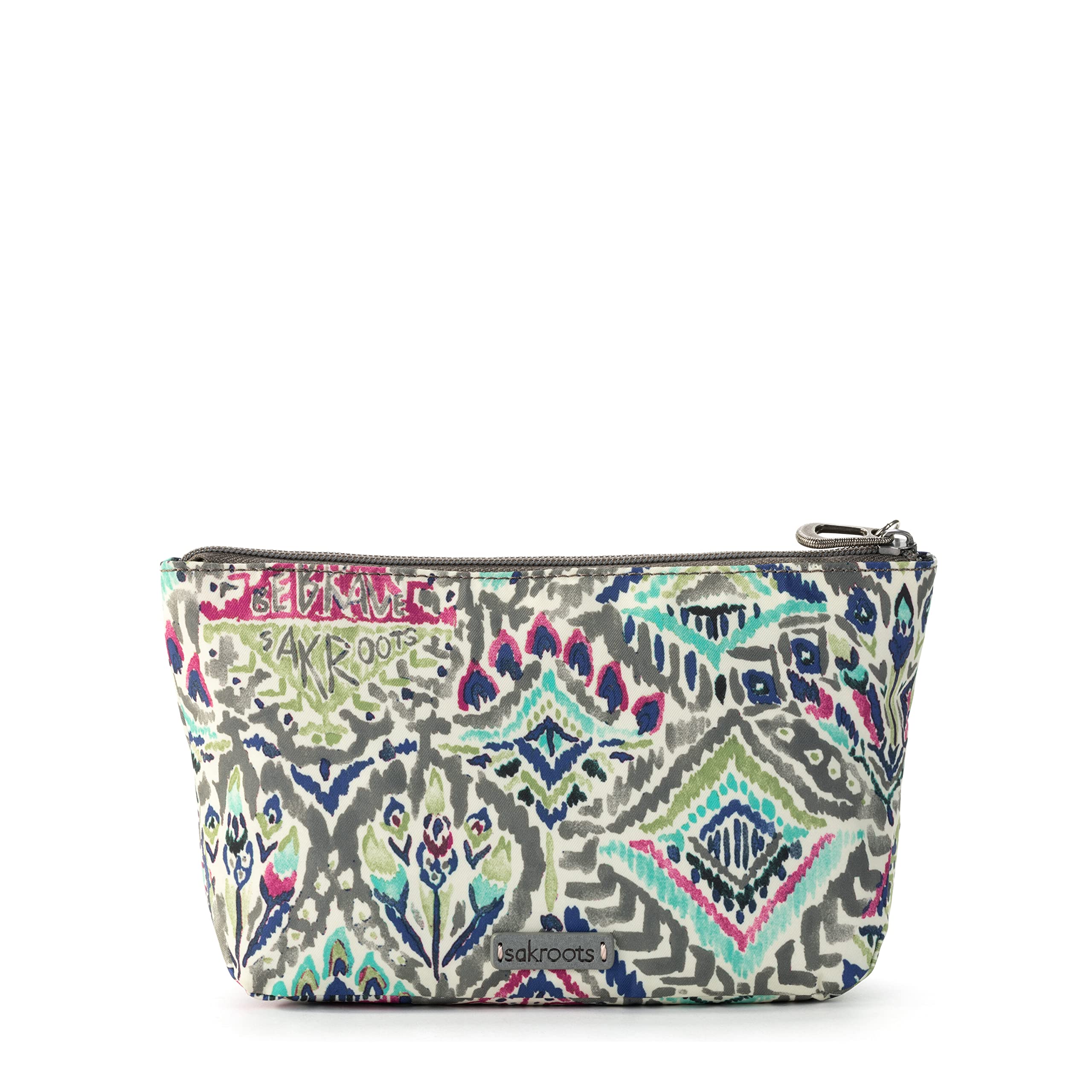 Sakroots Essential Medium Pouch in Eco-Twill, Slate Brave Beauti