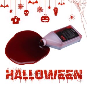 16 oz Pint of Blood, Fake Blood Halloween Vampire Blood Bottle for Halloween Makeup & Dress Up