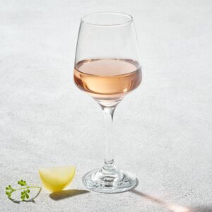 vikko wine glasses, set of 4 red wine glasses, 12.75 ounce clear wine glass, classic, durable european stemware