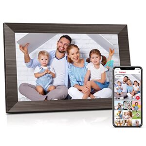10.1 inch digital picture frame, canupdog smart wifi digital photo frame with ips touch screen, 16gb storage auto rotate motion sensor electronic picture frame share photo via frameo app