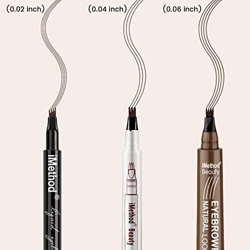 iMethod Eyebrow Pen - Upgrade Eyebrow TattooPen, Eyebrow Makeup, Long Lasting, Waterproof and Smudge-proof, Brown