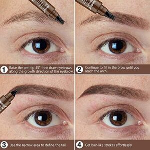 iMethod Eyebrow Pen - Upgrade Eyebrow TattooPen, Eyebrow Makeup, Long Lasting, Waterproof and Smudge-proof, Brown