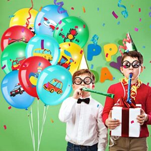 40 Pack Transportation Party Balloons Decorations Traffic Balloons Vehicle Latex Balloons Transport Party Supplies for Boys Kids Baby Shower Birthday Decoration