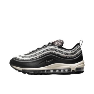 nike women's air max 97 se safari shoe, phantom/chile red/black, 8.5