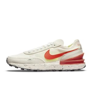 Nike Women's Waffle One Crater Pale Ivory/Orange-Light Bone (DJ9640 101) - 10