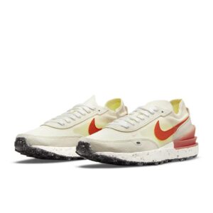 Nike Women's Waffle One Crater Pale Ivory/Orange-Light Bone (DJ9640 101) - 10