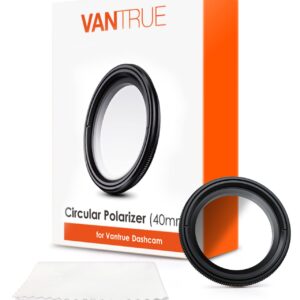 Vantrue 40mm Ultra-Slim CPL Circular Polarizer Filter for Vantrue E1, E2, E3, E1 Lite, S1 Pro, N4 Pro N5 Dash Cam, Reduce Glare and Reflection, Enhance Contrast