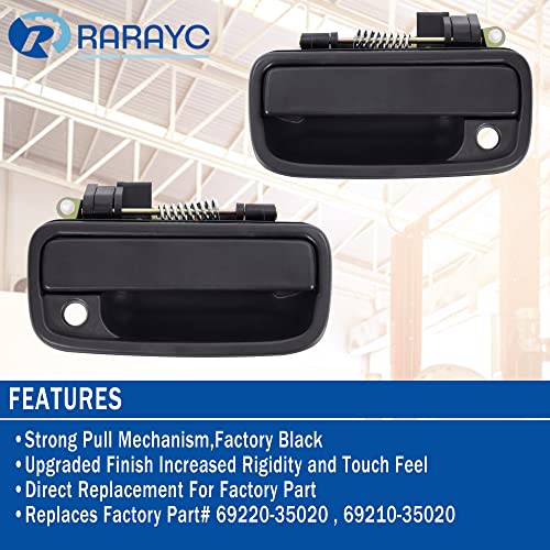 RARAYC Exterior Door Handle Replacement for Toyota Tacoma 1995-2004 Replaces# 69220-35020, 69210-35020 Outside Front Driver & Passenger Side with Key Hole