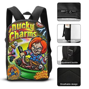 Lybaihosi Childs Play Chucky Fashion Laptop Backpack Comfort Backpack Casual Sports 3D Print Lightweight Rucksack Daypack - 17 Inch