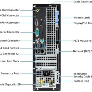 Dell Optiplex 7050 SFF Desktop Computer, Intel Core i5-7500 3.4Ghz, 8GB DDR4, 500GB SSD, Dual Display Support, WiFi, DisplayPort, HDMI, Windows 10 Pro 64 Bit, w/Keyboard & Mouse (Renewed)