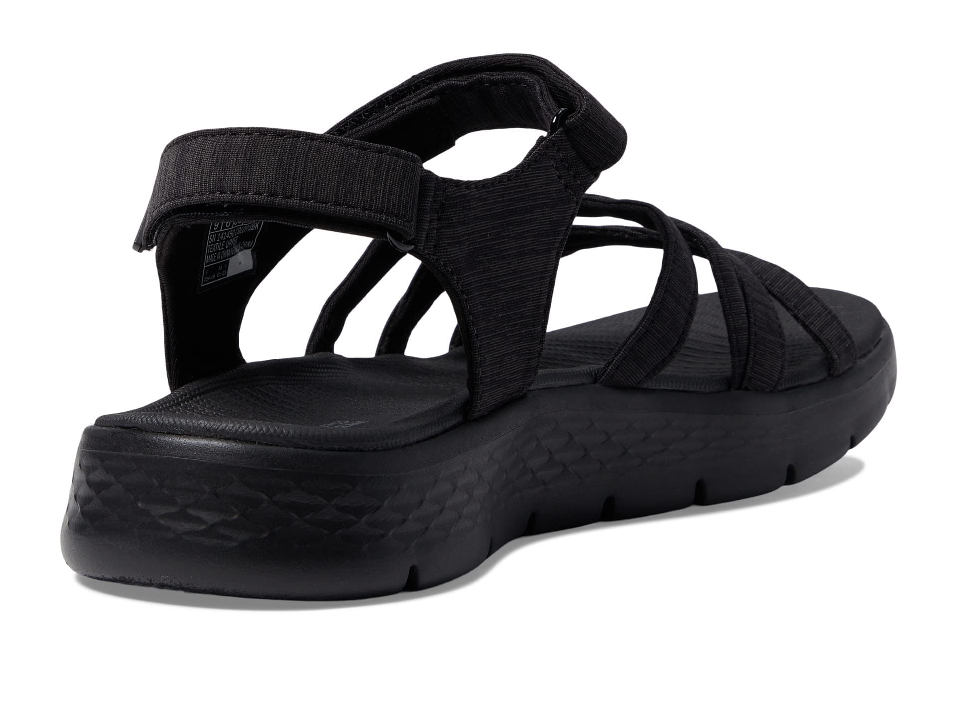 Skechers womens Go Walk Flex - Sunshine Sandal, Black, 9 US