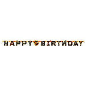 Jurassic World 3 Jointed Banner - 6' - Vibrant Orange & Black Paper, Perfect for Birthday & Children's Parties, Dino-Themed Decor (1 Pc.)