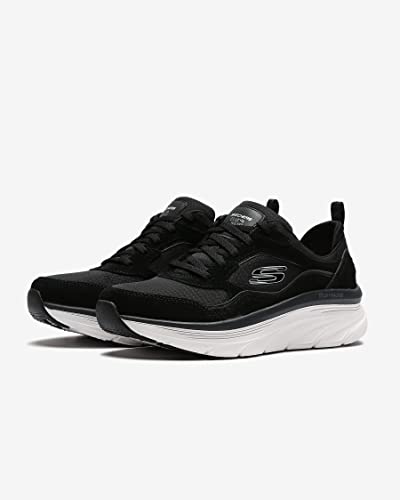 Skechers D'Lux Walker-New Moment Women Walking Shoes Black/White (us_Footwear_Size_System, Adult, Women, Numeric, Medium, Numeric_8_Point_5)