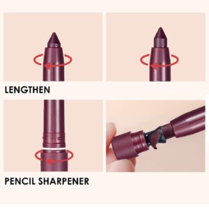 ZITIANY New Matte Crayon Lipstick with Free Sharpener, Mattes Velvet Lipstick Pencil Long Lasting Non Fading Lip Liner Lipstick, Gift For Women 1PC Coral