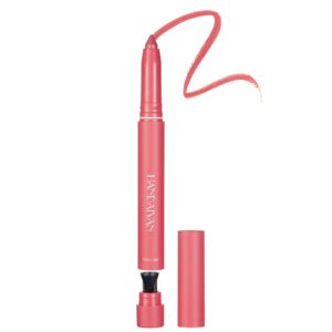 ZITIANY New Matte Crayon Lipstick with Free Sharpener, Mattes Velvet Lipstick Pencil Long Lasting Non Fading Lip Liner Lipstick, Gift For Women 1PC Coral