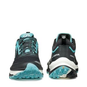 SCARPA Women's Golden Gate ATR GTX Waterproof Gore-Tex Trail Shoes for Trail Running and Hiking - Black/Aruba Blue - 8.5-9 Women/7.5-8 Men