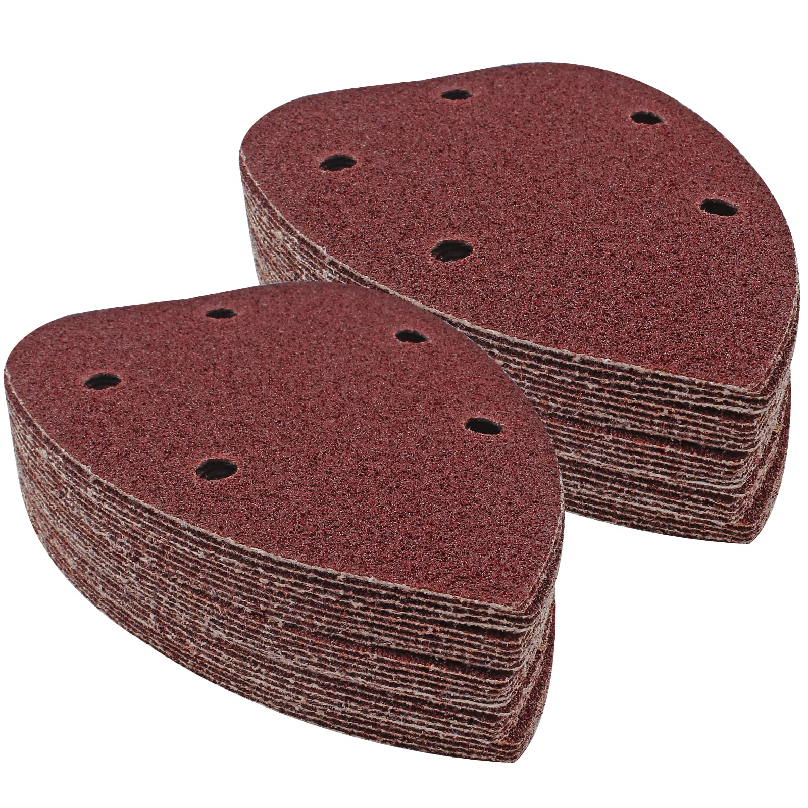 Cionyce 25 Pcs 40 Grit Mouse Detail Sander Sandpaper 5 Hole Mouse Sandpaper Hook and Loop Sander Pads Sanding Sheets for 140mm Sanding Machine