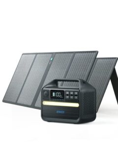 anker 555 solar generator, powerhouse 1024wh with 2×100w solar panel, power station with lifepo4, 6×110v ac outlets, 3 usb-c pd ports at 100w max, led light for outdoor rv, camping(anker solix)