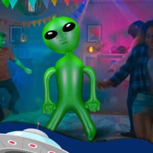 63 Inch Giant Inflatable Alien Blow Up Alien Green Alien Inflate Toy for Party Decorations, Birthday, Alien Theme Party Halloween, Easter, Christmas(1 Piece)