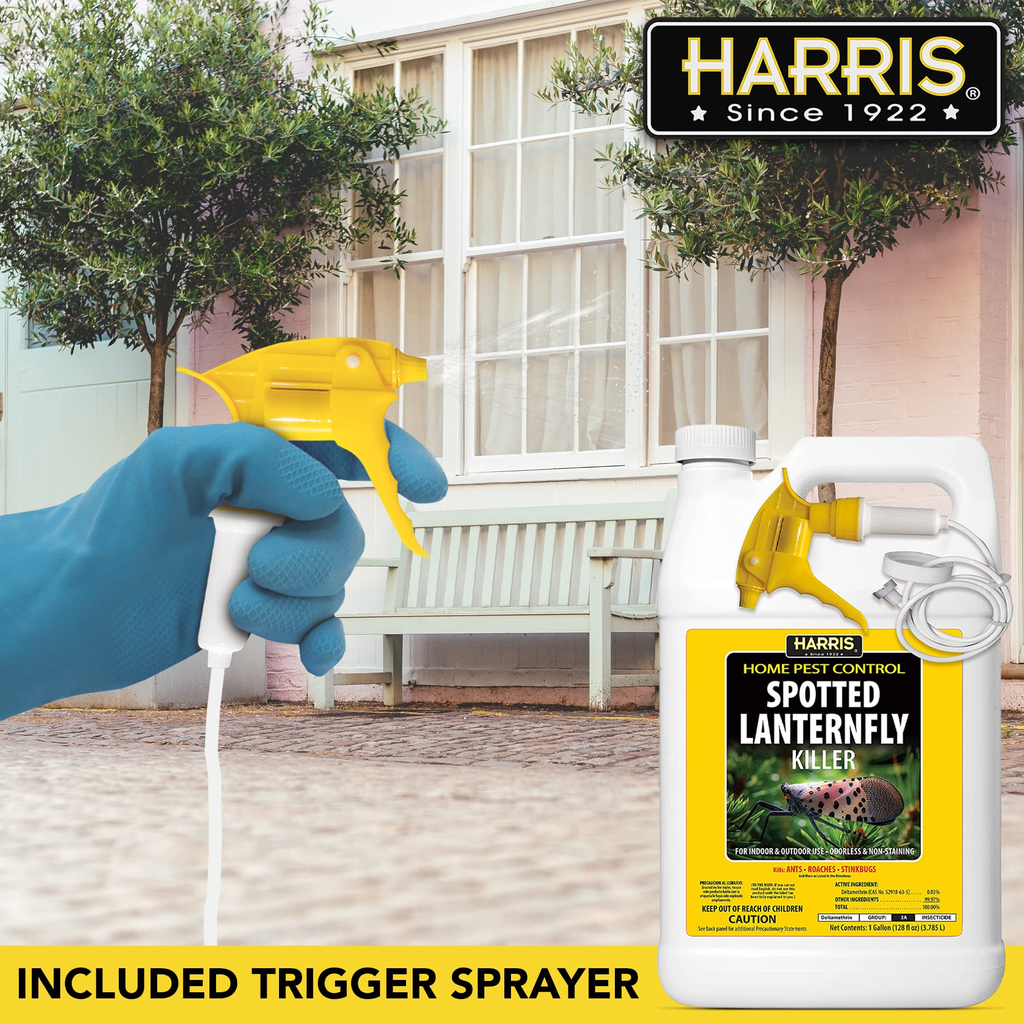 Harris Spotted Lantern Fly Killer, Odorless and Non Staining Ready to Use Spray, 128oz
