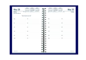 house of doolittle 2023 daily appointment calendar planner, academic, 5 1/4 x 8 1/2 inches, july - june, blue (hod288507-23)