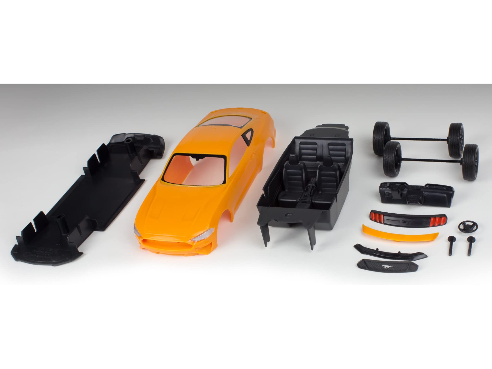 Revell 85-1241 2018 Ford Mustang GT Model Car Kit 1:25 Scale 13-Piece Skill Level 2 Plastic Easy-Click Model Building Kit, Orange