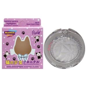 manga collection twinkle twinkle highlighter - neko-chans paws by rude cosmetics for women - 0.14 oz highlighter