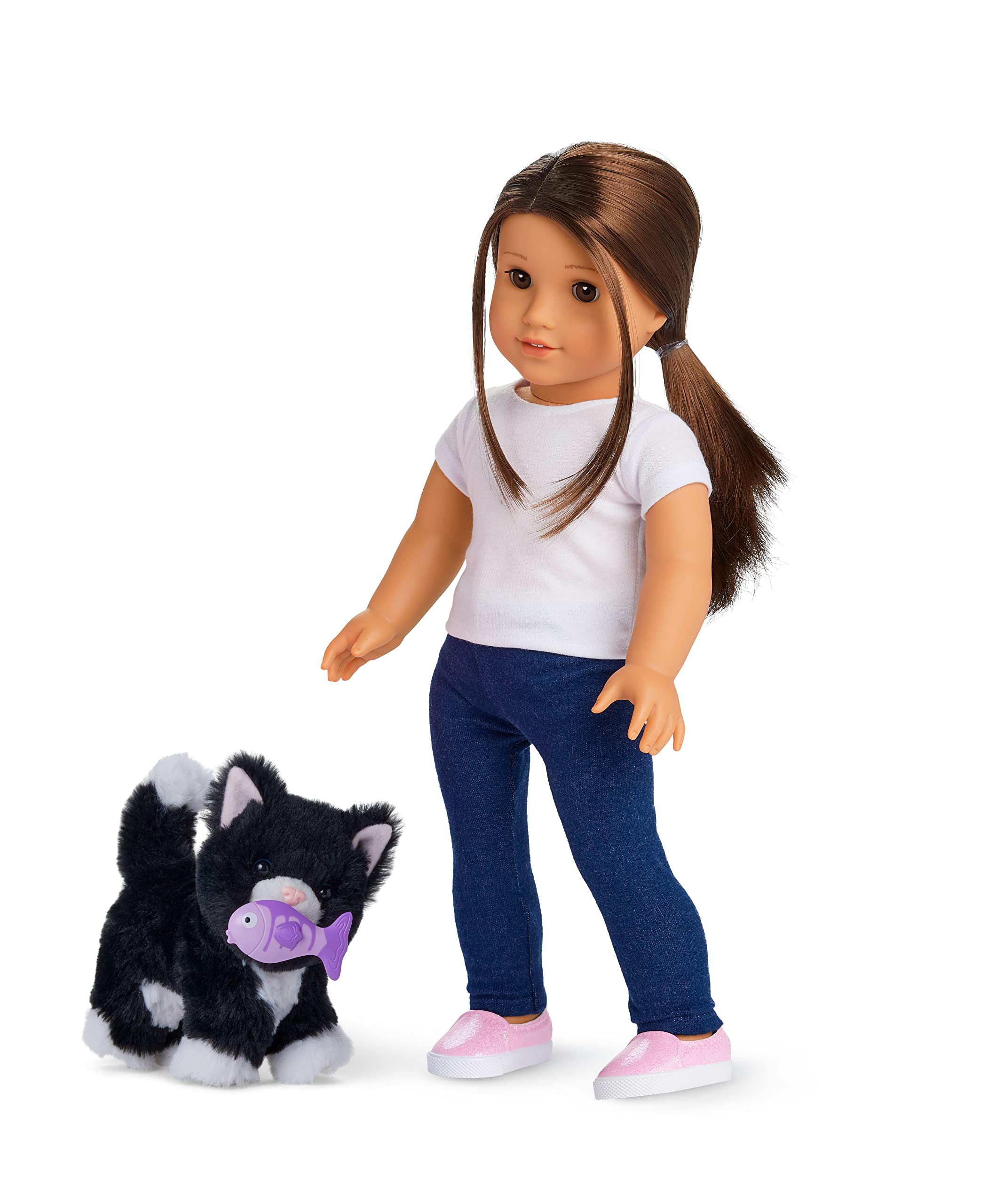 American Girl Licorice Twist Black & White Kitty Cat for 18-inch Dolls