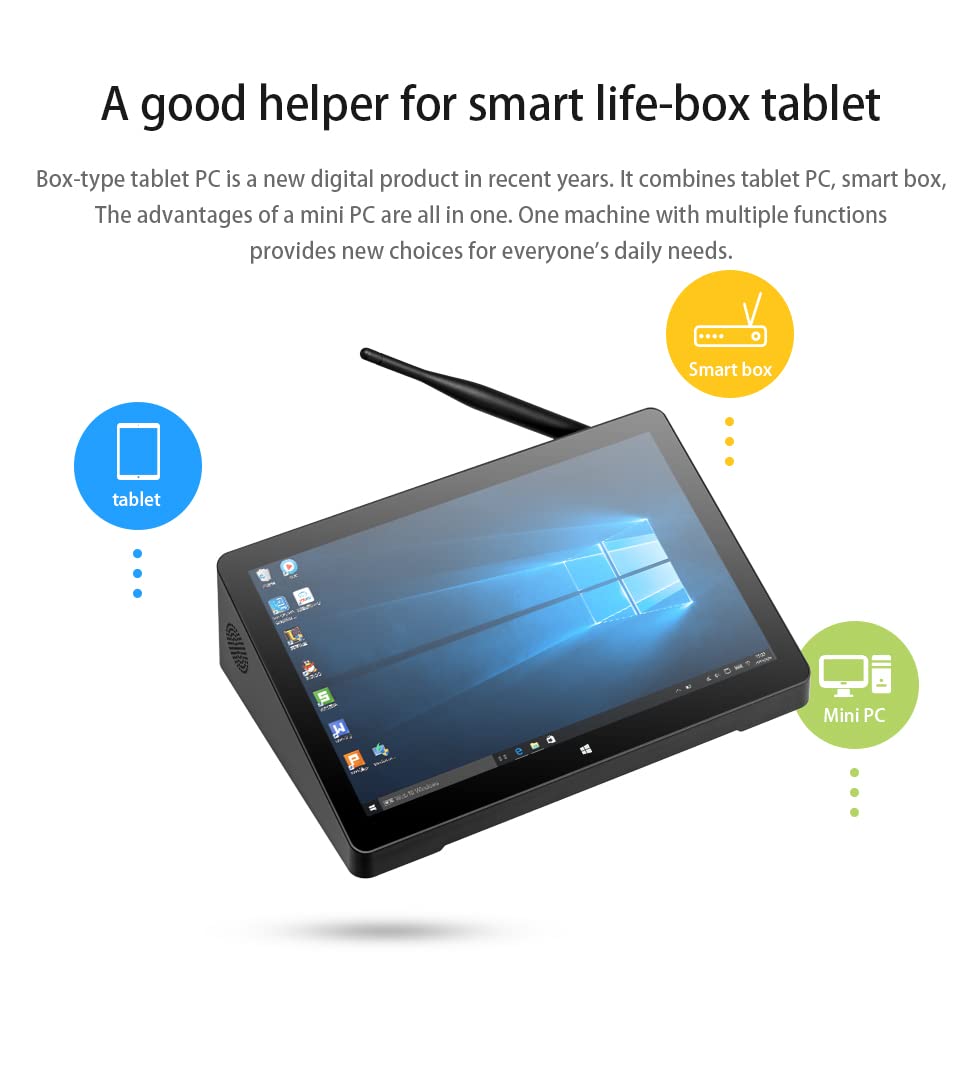 FCHJJ Pipo X10S Mini PC 10.1 inch IPS1920*1280 Intel Celeron J4105 Quad Core 6G RAM 64G ROM Tablet PC BT WiFi RS232 4*USB 3.0 POE