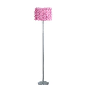 ore hbl2802 roses in bloom acrylic/metal floor lamp, pink, 63"