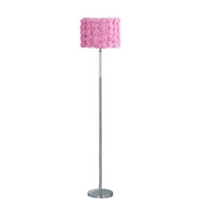 ORE HBL2802 Roses in Bloom Acrylic/Metal Floor Lamp, Pink, 63"