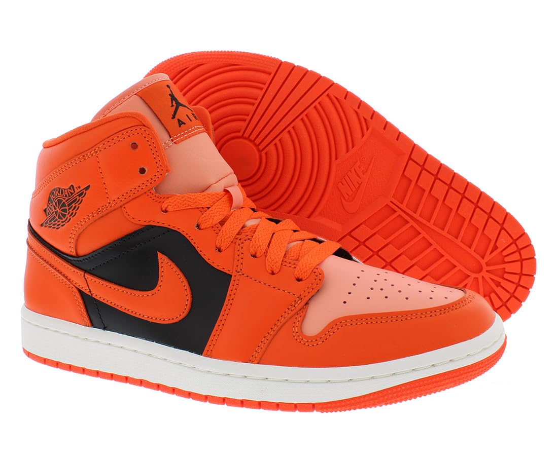 Jordan Womens WMNS Air Jordan 1 MID SE DM3381 600 Orange/Black - Size 6.5W