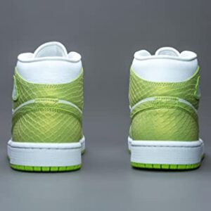 Jordan Womens WMNS Air 1 Mid SE DV2959 113 Green Python - Size 6.5W