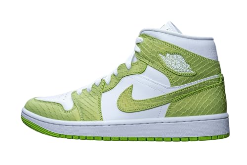 Jordan Womens WMNS Air 1 Mid SE DV2959 113 Green Python - Size 6.5W