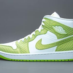 Jordan Womens WMNS Air 1 Mid SE DV2959 113 Green Python - Size 6.5W