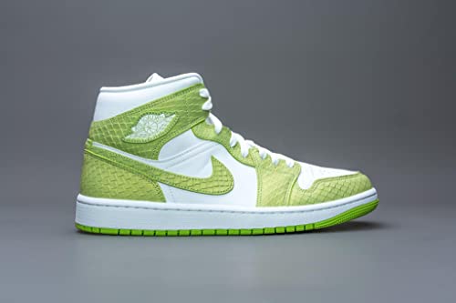 Jordan Womens WMNS Air 1 Mid SE DV2959 113 Green Python - Size 6.5W