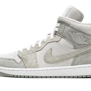 Jordan Womens WMNS Air Jordan 1 MID SE DO7139 002 Grey Fleece - Size 6.5W