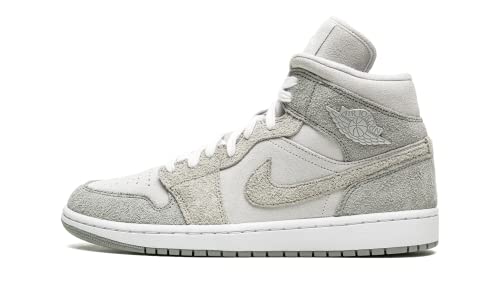 Jordan Womens WMNS Air Jordan 1 MID SE DO7139 002 Grey Fleece - Size 6.5W