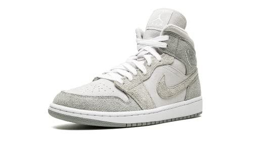 Jordan Womens WMNS Air Jordan 1 MID SE DO7139 002 Grey Fleece - Size 6.5W