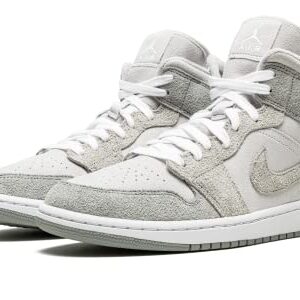 Jordan Womens WMNS Air Jordan 1 MID SE DO7139 002 Grey Fleece - Size 6.5W