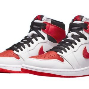 Nike Jordan Mens Air Jordan 1 Retro High OG 555088 161 Heritage, White/University Red-black, Size 11